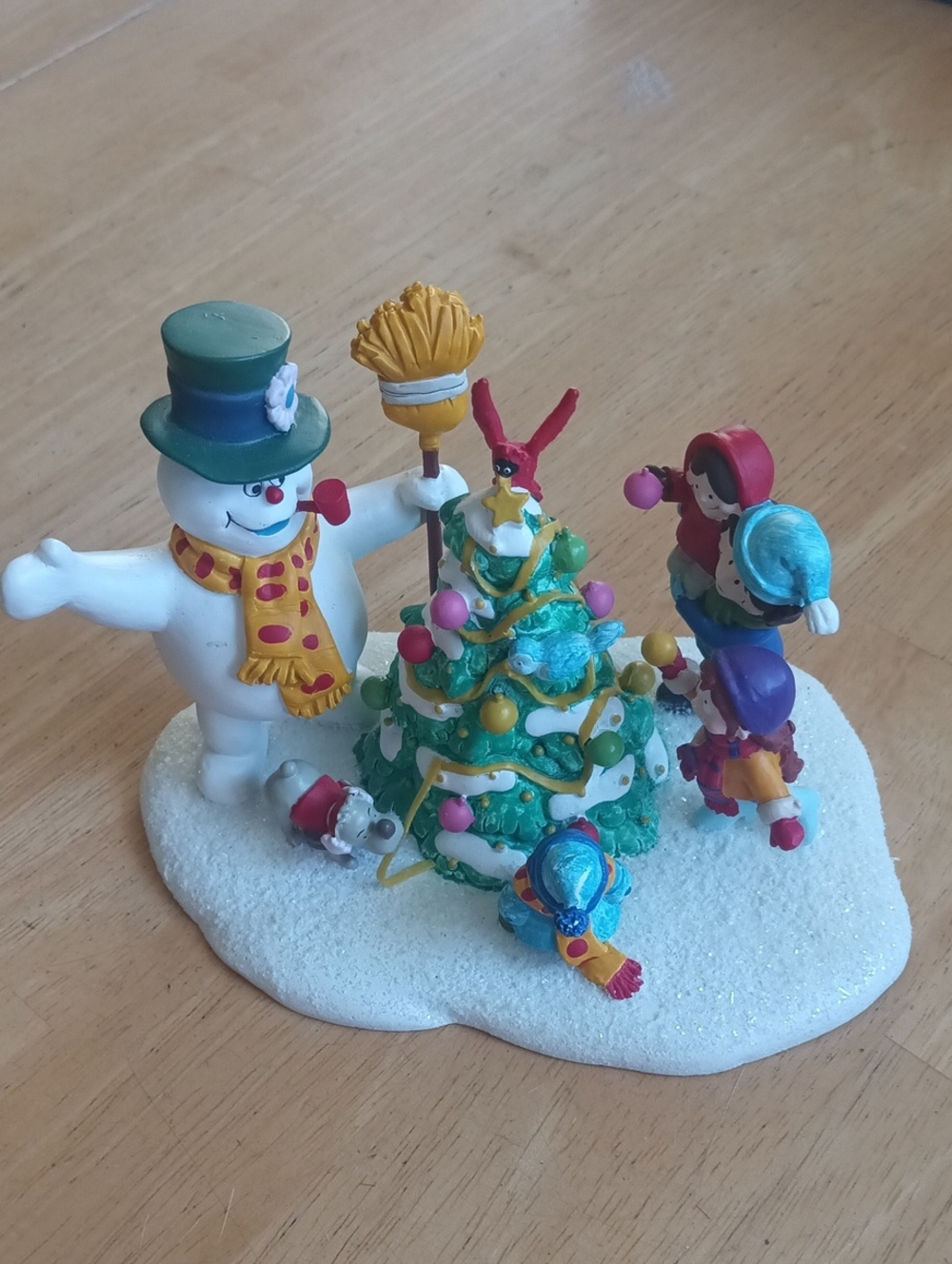 Department 56 Frosty The Snowman & Children Decorating Christmas Tree Figurine